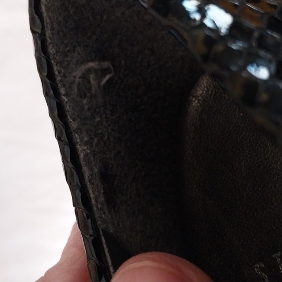 Stuart Weitzman snakeskin open toe platform 3.5 inch heels size 9.5 - Picture 11 of 11